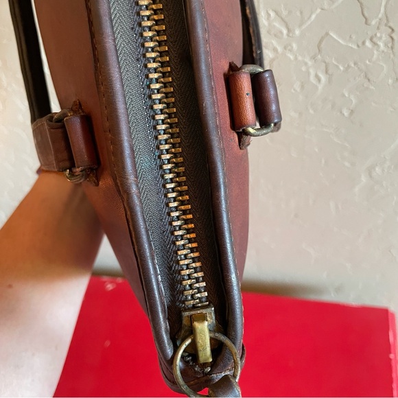 Vintage Coach Slim Satchel Compact Bonnie Cashin Brown Glove Tanned Leather - Picture 15 of 16